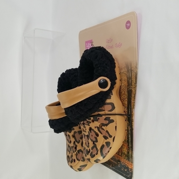 LILY & Dan Leopard Print Warm Lined Rubber Clogs with Removable Liner - NWT - Picture 2 of 8